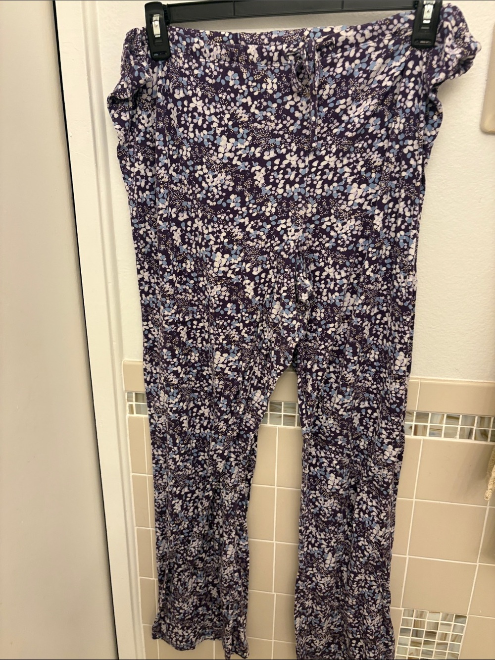 Adonna Purple Floral Wide-Leg Pants